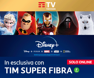 Scegli TIM SUPER FIBRA con Mondo Disney+ a 29,90€/mese: Fibra, Modem TIM e TIMVISION PLUS con Disney+ incluso per 3 mesi