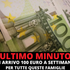 100 euro a famiglia, ogni settimana