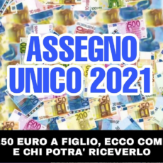 Assegno unico 250 euro