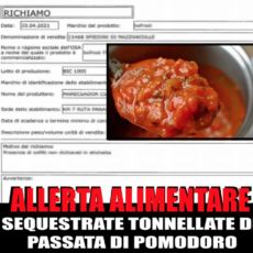 Italia: Allerta alimentare passata di pomodoro