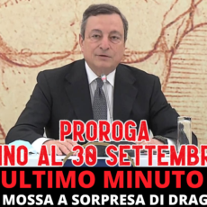 Draghi: proroga fino al 30 settembre