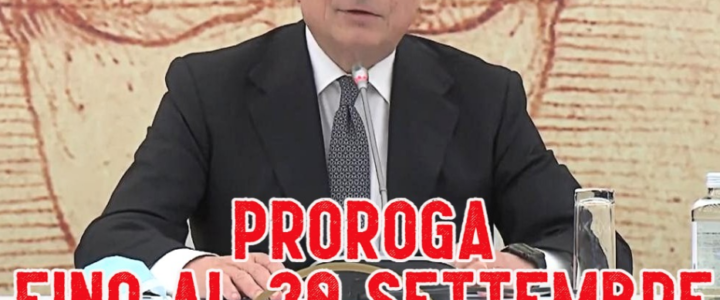 Draghi: proroga fino al 30 settembre