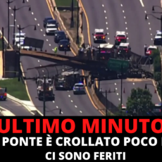 Crollato un ponte: autostrada bloccata