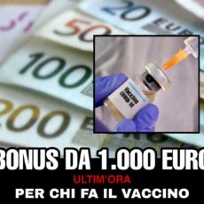 1000 euro di bonus a chi si vaccina