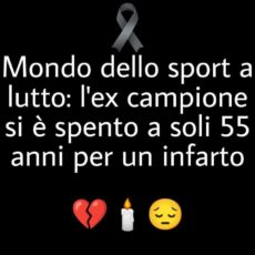 Lutto nel mondo dello sport