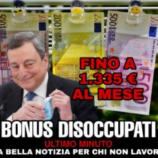 1335 euro al mese per i disoccupati