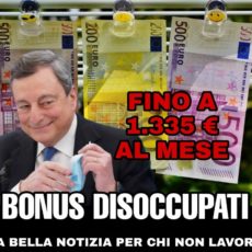 Bonus disoccupati: 1335 euro al mese