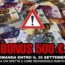 Nuovo bonus da 500 euro