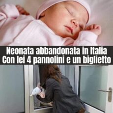 NEONATA LASCIATA NELLA “CULLA DELLA VITA” INSIEME AD UN BIGLIETTINO